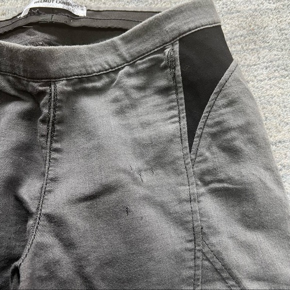 HELMUT LANG GRAY & BLACK SEAMED LEGGINGS - Picture 3 of 10